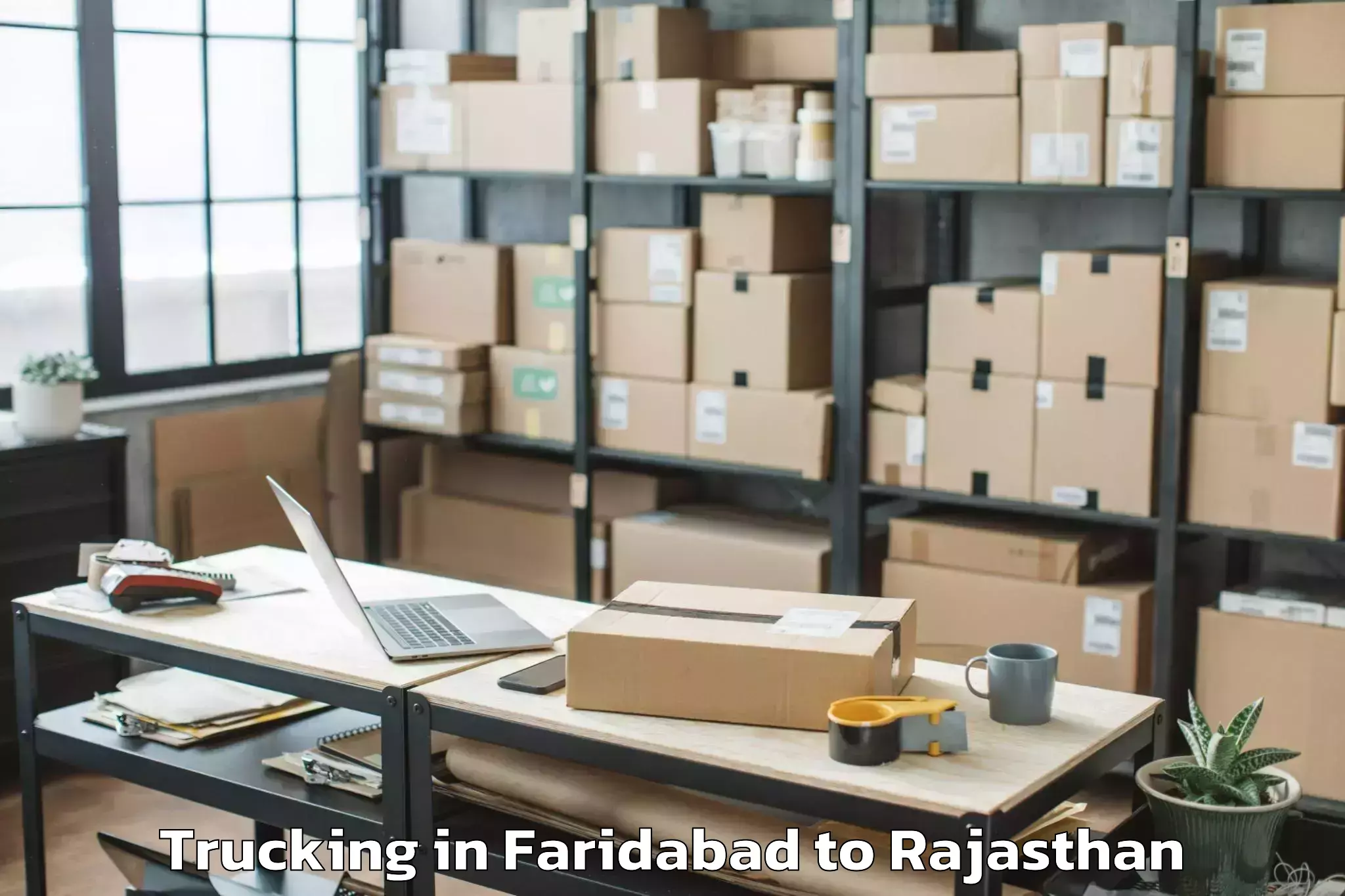 Reliable Faridabad to The Iis University Jaipur Trucking